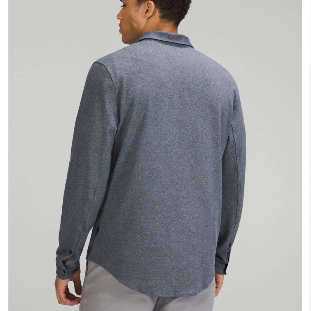 Lululemon Soft Knit Overshirt Heathered True Navy - Picture 2 of 5